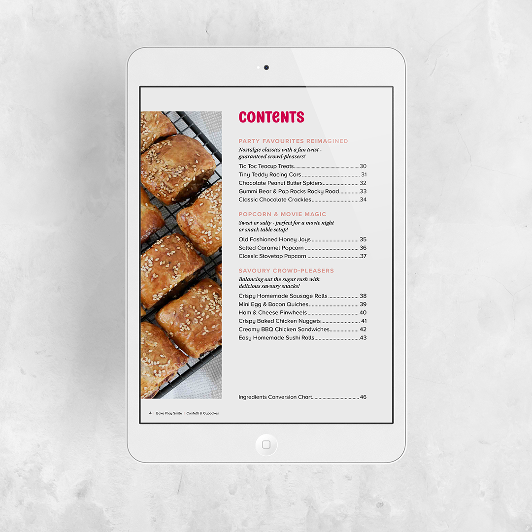 CONFETTI & CUPCAKES | KIDS PARTY RECIPE COLLECTION EBOOK