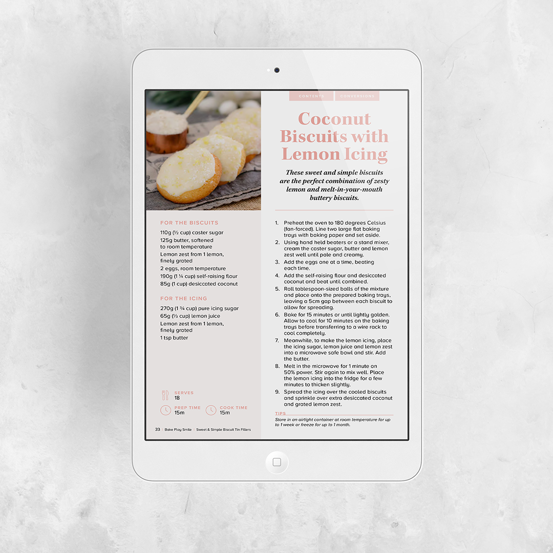 SWEET & SIMPLE BISCUIT TIN FILLERS EBOOK | 38 RECIPES