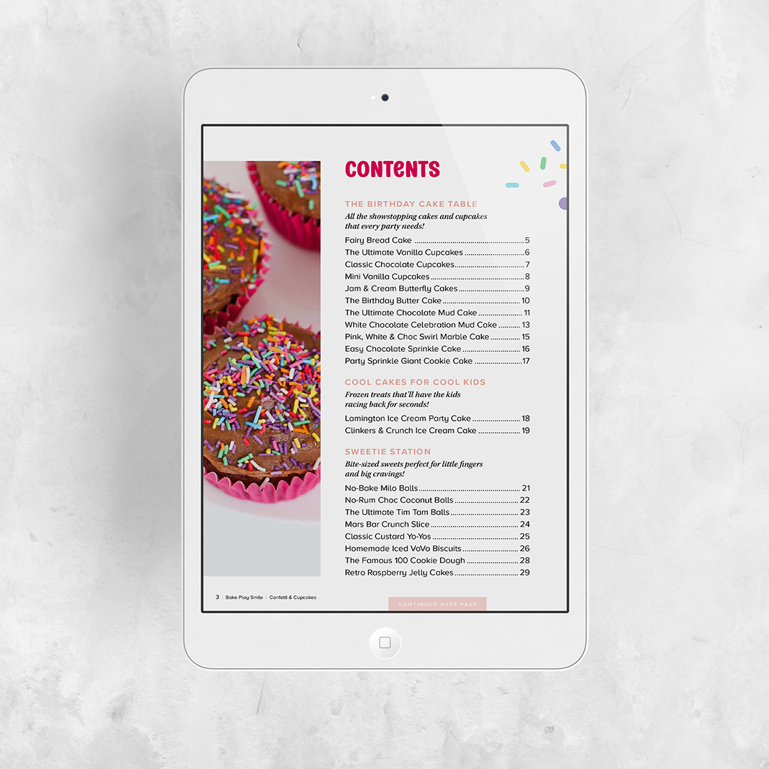 CONFETTI & CUPCAKES | KIDS PARTY RECIPE COLLECTION EBOOK