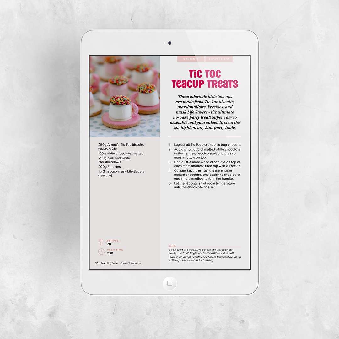 CONFETTI & CUPCAKES | KIDS PARTY RECIPE COLLECTION EBOOK