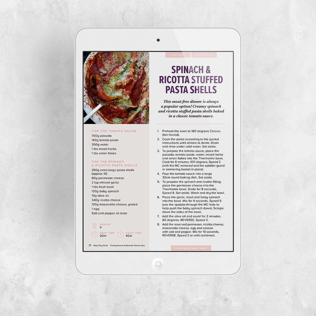 THERMOMIX DINNERS & DESSERTS VOL 1 EBOOK