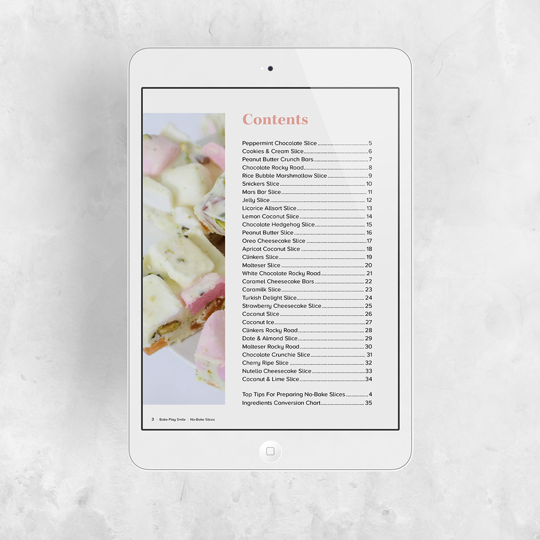 30 QUICK & EASY NO BAKE SLICES EBOOK