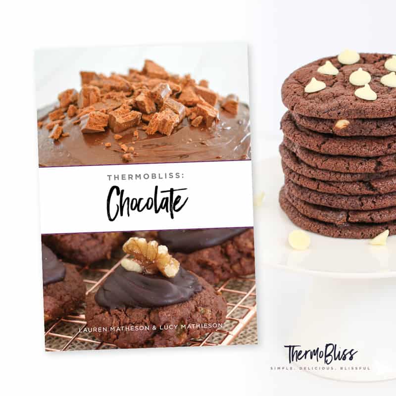 The Thermomix Chocolate Cookbook is filled with 25 delicious biscuits, slices, desserts, healthy treats and Easter recipes! RRP: $16.95